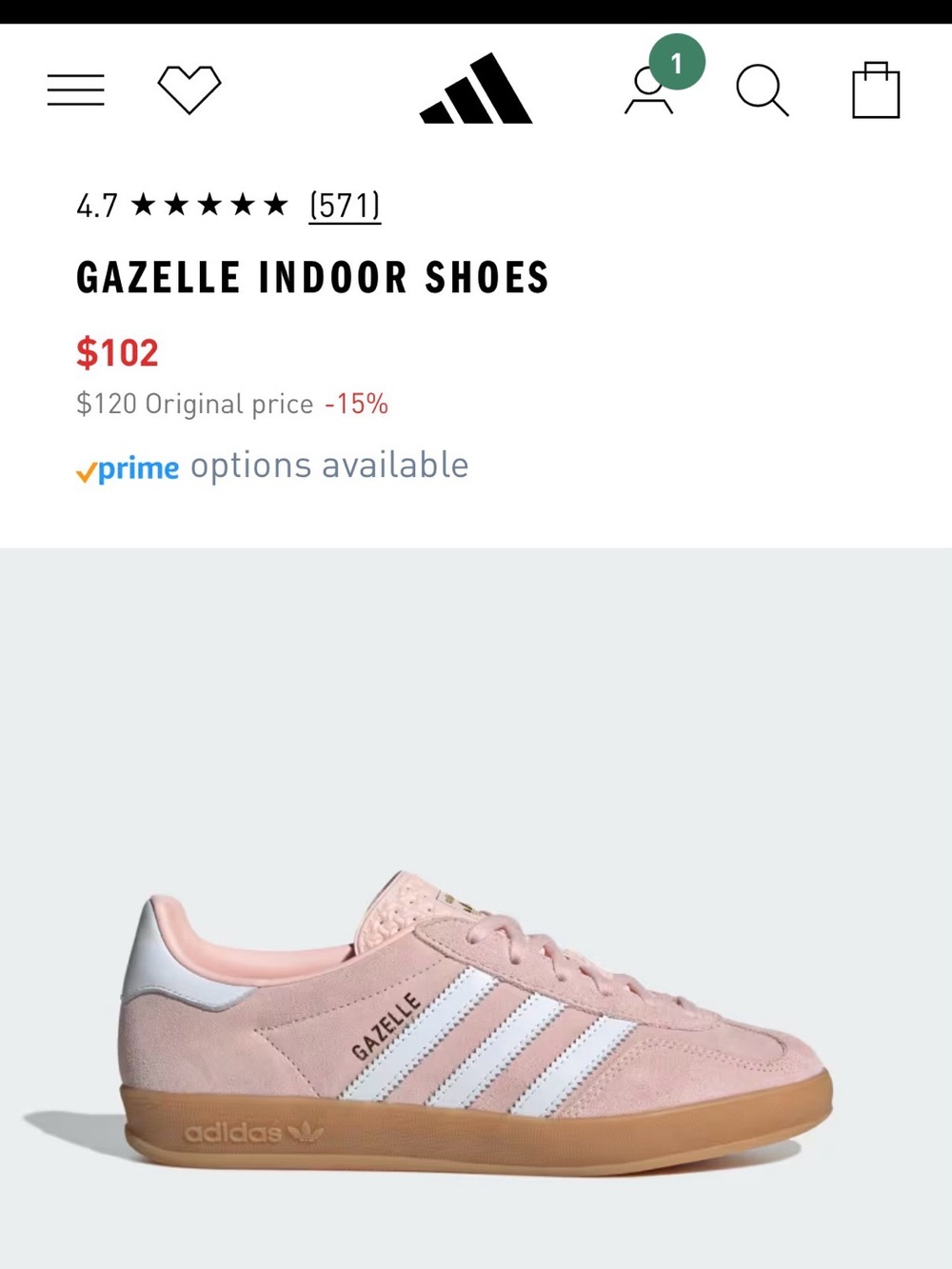 adidas Gazelle Indoor Shoes - Pink & White